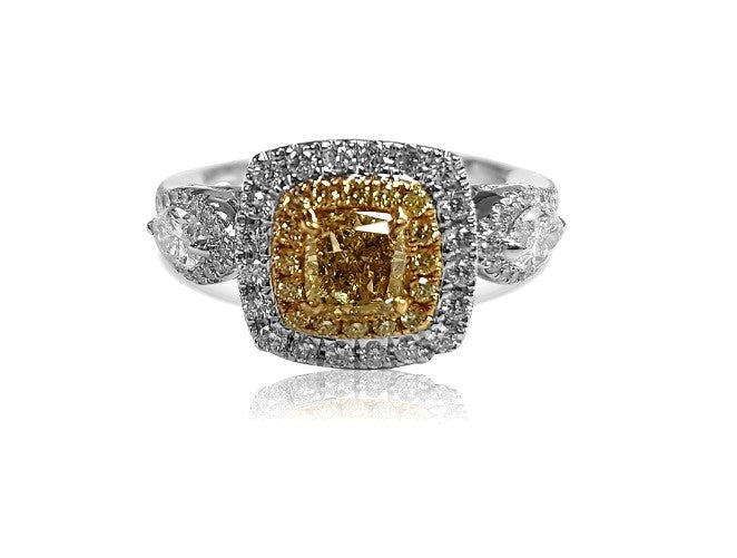 Natural Diamond Ring Halo Round