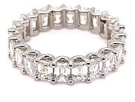 ETERNITY DIAMOND RING EMERALD CUTS