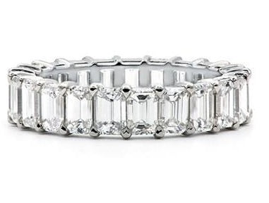 ETERNITY DIAMOND RING EMERALD CUTS