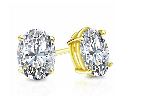 Lab Oval Earrings