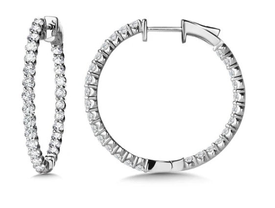 DIAMOND HOOP EARRINGS