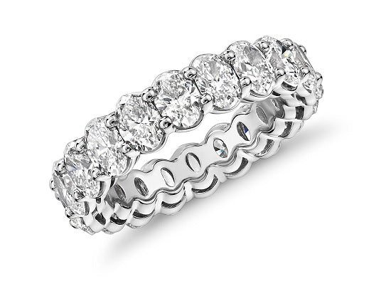 Natural Diamond Ring Eternity Oval