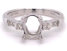 Semi Mount Ring Classic Oval
