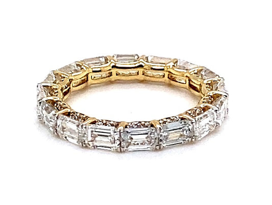 ETERNITY DIAMOND RING EMERALD CUTS