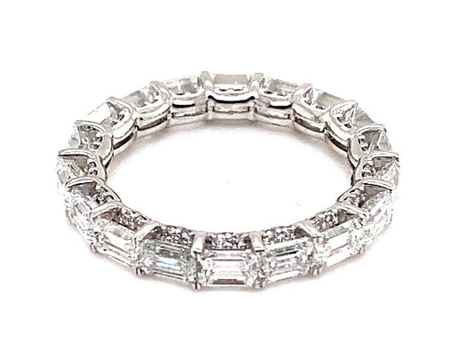 ETERNITY DIAMOND RING EMERALD CUTS