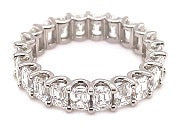 ETERNITY DIAMOND RING EMERALD CUTS