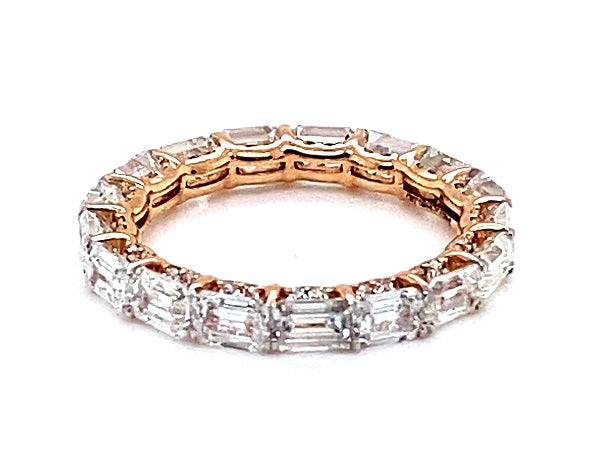 ETERNITY DIAMOND RING EMERALD CUTS
