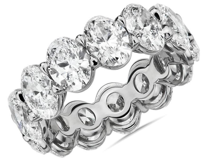 Eternity Diamond Ring Ovals - Oval Shape Lab Grown