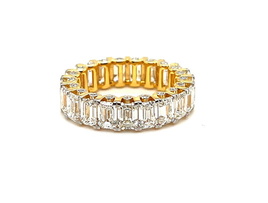 ETERNITY DIAMOND RING EMERALD CUTS
