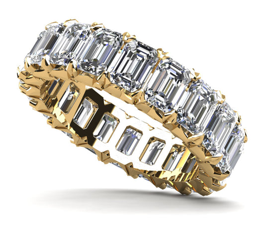 ETERNITY DIAMOND RING EMERALD CUTS