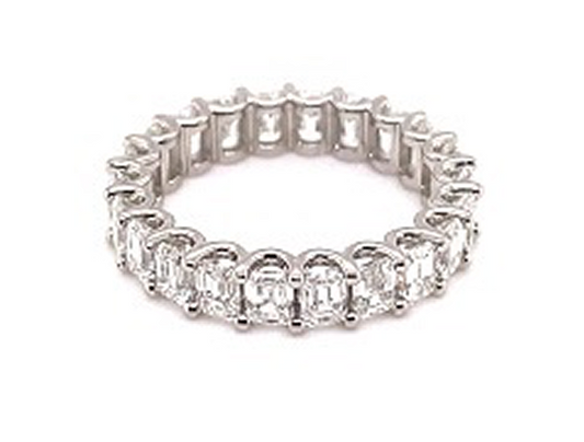 ETERNITY DIAMOND RING EMERALD CUTS