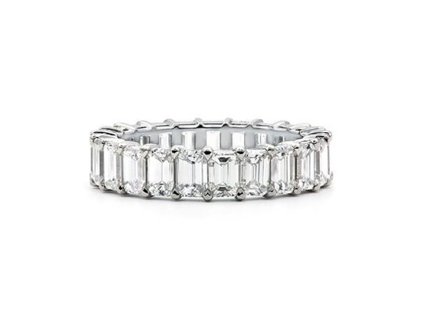 ETERNITY DIAMOND RING EMERALD CUTS