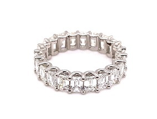 ETERNITY DIAMOND RING EMERALD CUTS