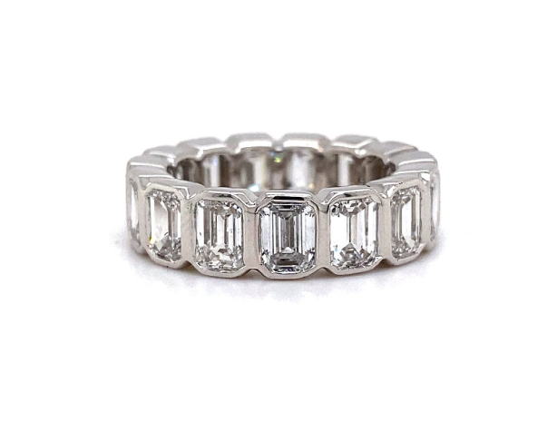 ETERNITY DIAMOND RING EMERALD CUTS