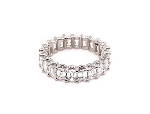 ETERNITY DIAMOND RING EMERALD CUTS