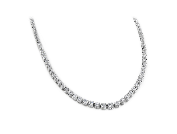 BEZEL-SET DIAMOND NECKLACE