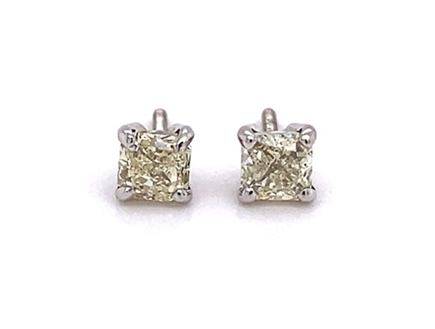CUSHION CUT DIAMOND STUD EARRINGS